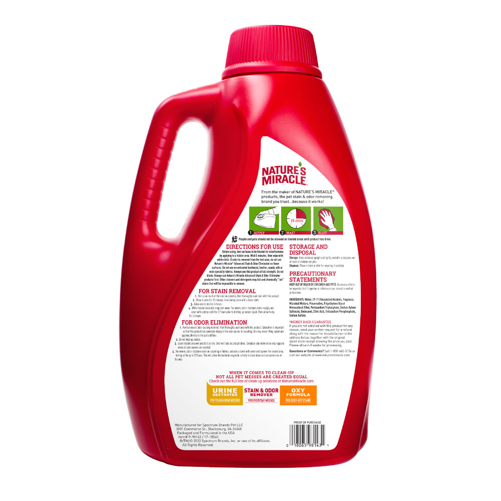 Nature's miracle advanced stain shop and odor eliminator reviews